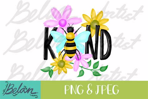 Download Bee Kind Sublimation Design Commercial Use For Crafts