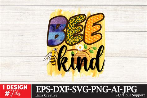 Download Bee Kind Sublimation Design Files For Crafts