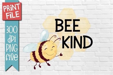 Download Bee Kind Sublimation Design Printable