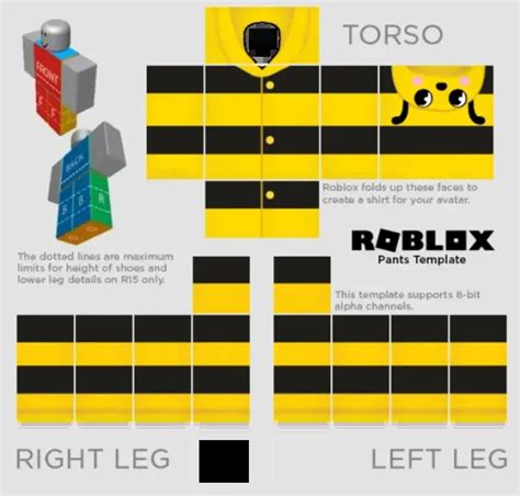 Bee Onesie Roblox Clothes Free Graphic & Design Templates for 