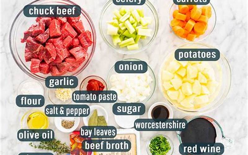 Beef Stew Ingredients