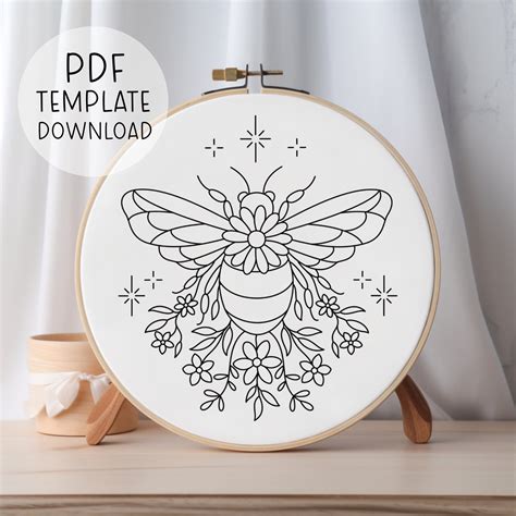 Beehive Embroidery Pattern