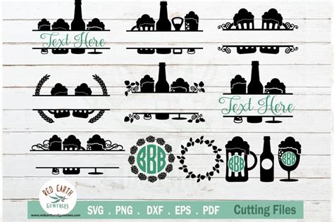 Download Beer Monogram Frames Bundle Decal DXF Files
