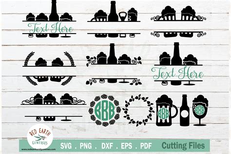 Download Beer Monogram Frames Bundle Decal For Silhouette