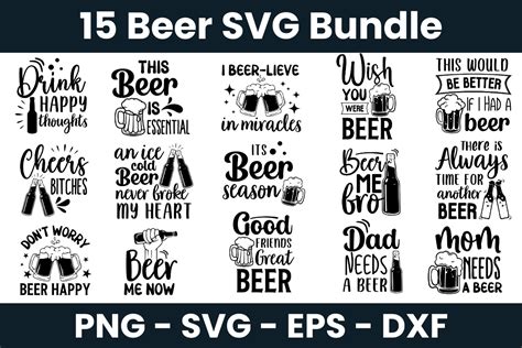 Download Beer SVG Bundle Commercial Use DXF Files