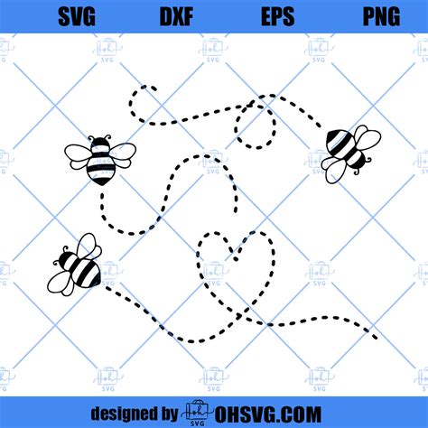 Download Bees, Bee Paths Commercial Use DXF Files