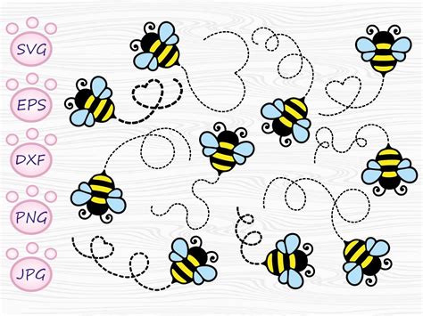 Download Bees, Bee Paths Files for Cricut