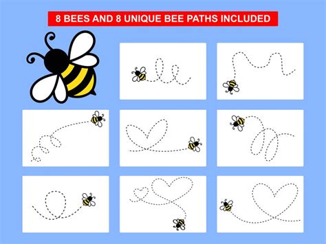 Download Bees, Bee Paths Printable