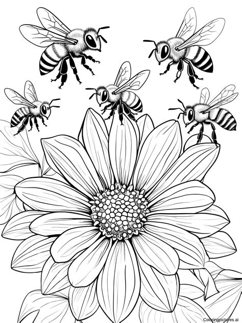Bees Coloring Pages