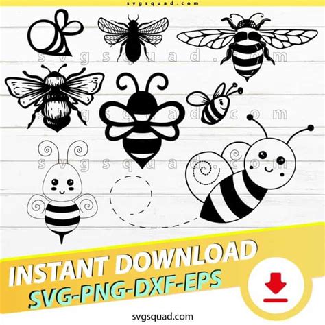 Download Bees MEGA Bundle SVG Bee Bundle SVG... Silhouette DXF Files