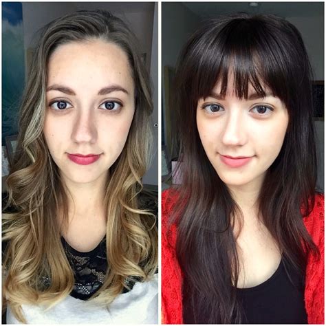 Before After 前髪 ヘアアレンジ