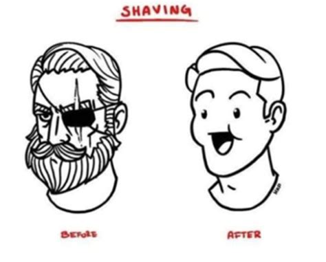 Before And After Shaving Beard Meme