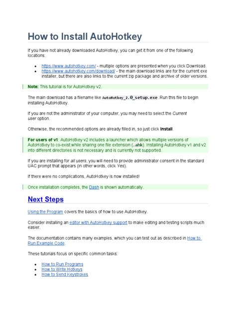 Before You Begin: Install AutoHotKey