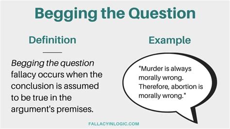Unmasking the Begging The Question Fallacy: Understanding the Perils of Assuming Truth in Arguments