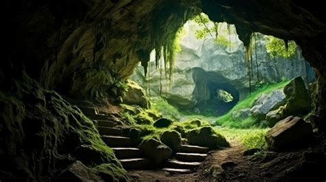 Tour guide during a cave tour
