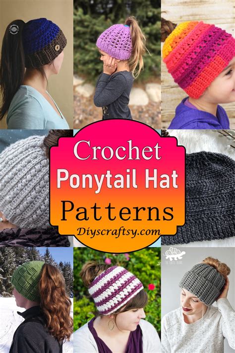 Beginner Crochet Ponytail Hat Pattern Free
