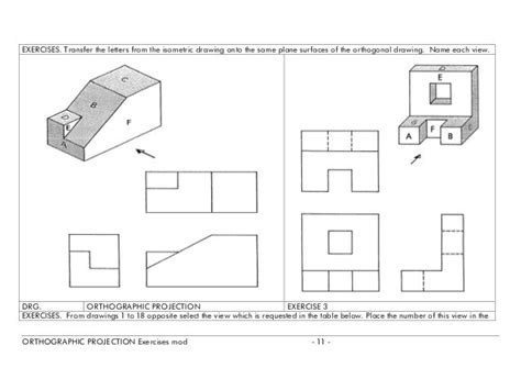 Beginner Orthographic To Isometric Drawing Exercises