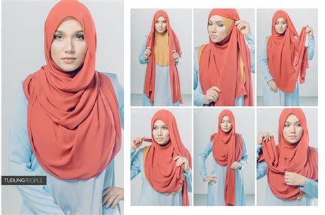 Beginner Round Face Hijab Style Step By Step