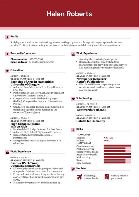 Beginner Sample Resume