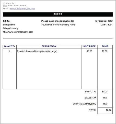 Basic invoice template Download this sample of a basic invoice if you