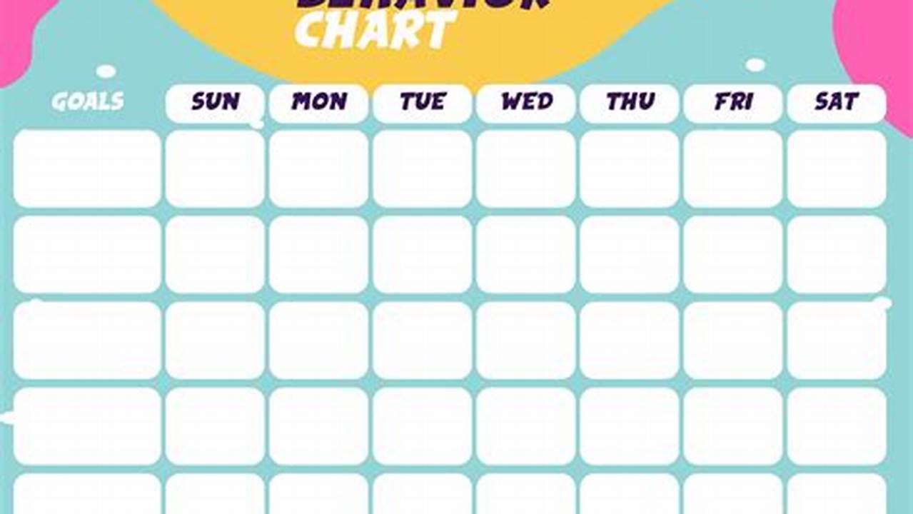 Behavior Calendar Printable