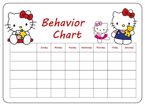 Behavior Chart Free Printable