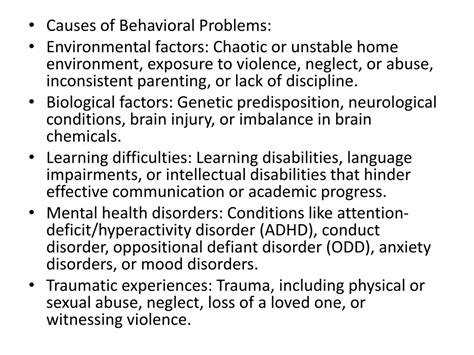 Behavioral and Environmental Causes