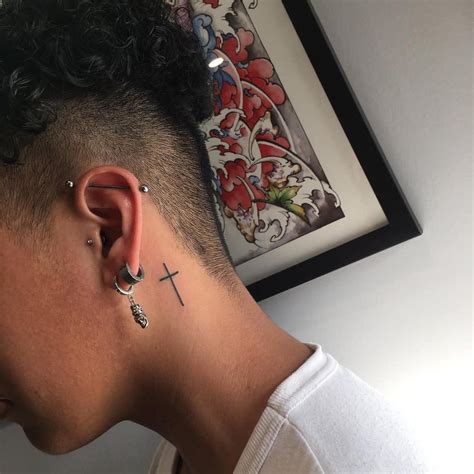 Behind Ear Tattoos Men