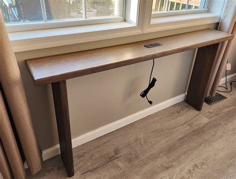 Effortlessly Transform Your Living Room with a Stylish Outlet-Equipped Behind-the-Couch Table
