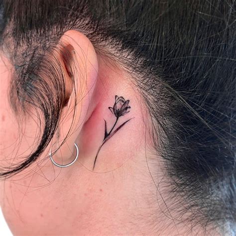 Behind The Ear Tattoos For Women