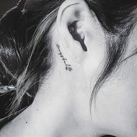 Behind The Ear Tattoos Words
