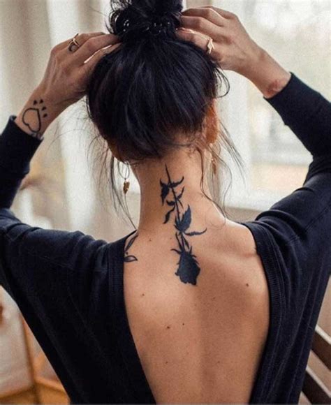 officialgemini Behind ear tattoos, Neck tattoos women