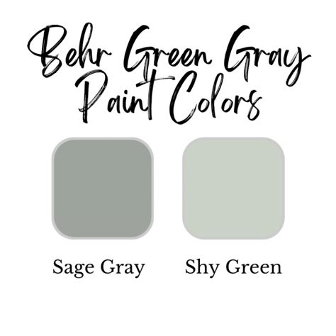 Behr Paint Colors Gray Green