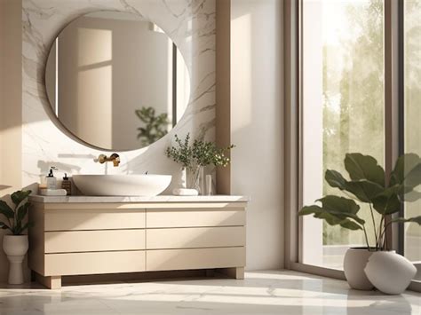 Beige Bathroom Vanity