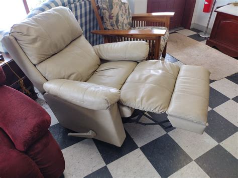 Beige Leather Recliner