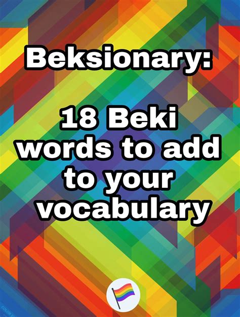 Beki Words Translated To Tagalog