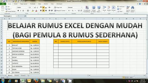 Belajar Excel Dasar