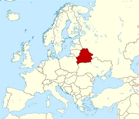 Belarus In Europe Map