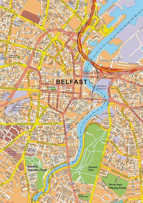 Belfast Map and Belfast Satellite Image