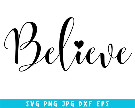 Download Believe SVG File - SVG Design for Cricut Machine