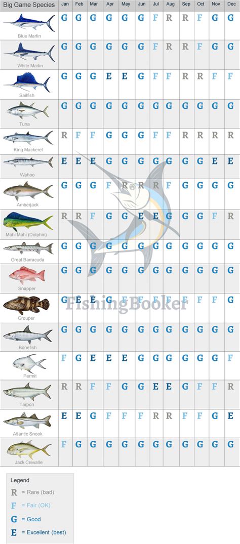 Belize Fishing Calendar