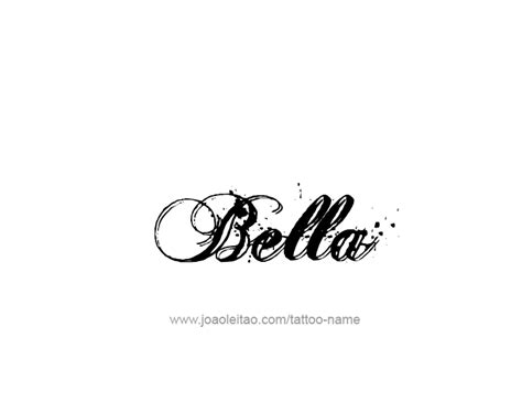 Bella Pretty Font Wrist Tattoo Design by Pasadya Etsy