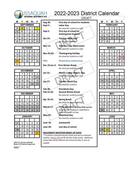 Bellevue School District Calendar 20212022 School District Calendars