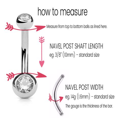 Belly Ring Size Chart