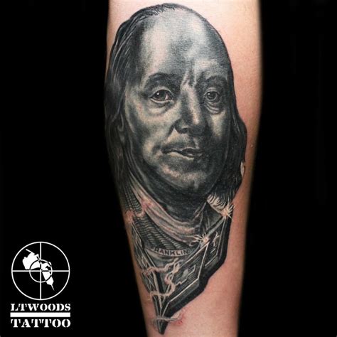 Benjamin Franklin tattoo by Devin Zimmerman Tattoos