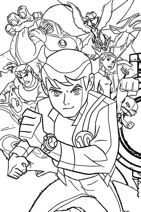 Ben 10 Coloring Pages Alien Force