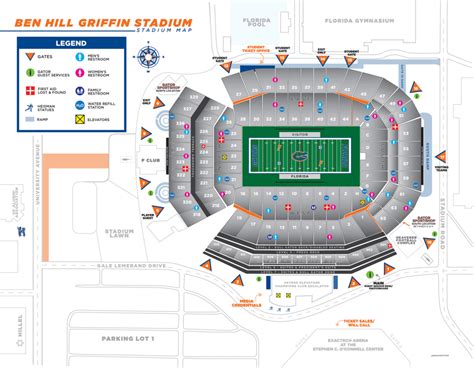 Ben Hill Griffin Stadium Seat Map