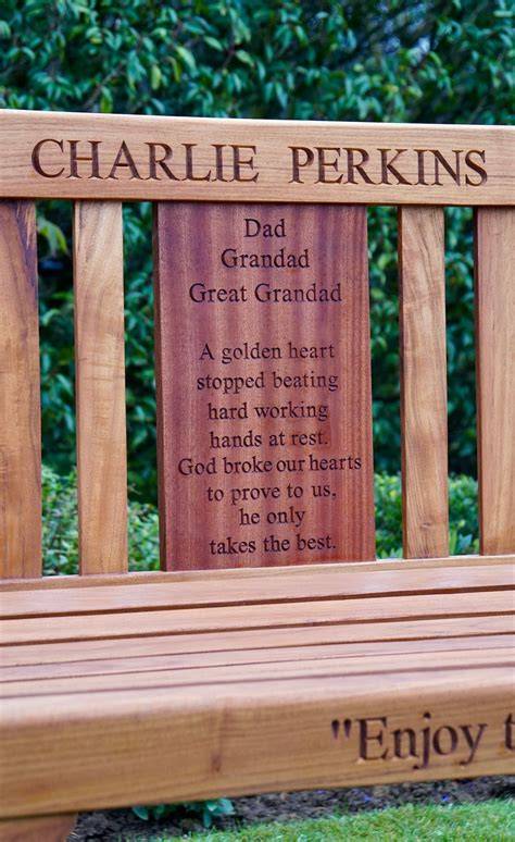 Bench Plaque Engraving
