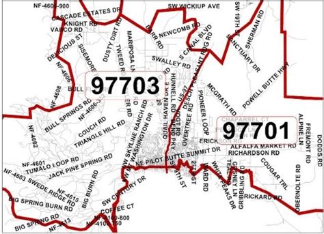 Bend Zip Code Map