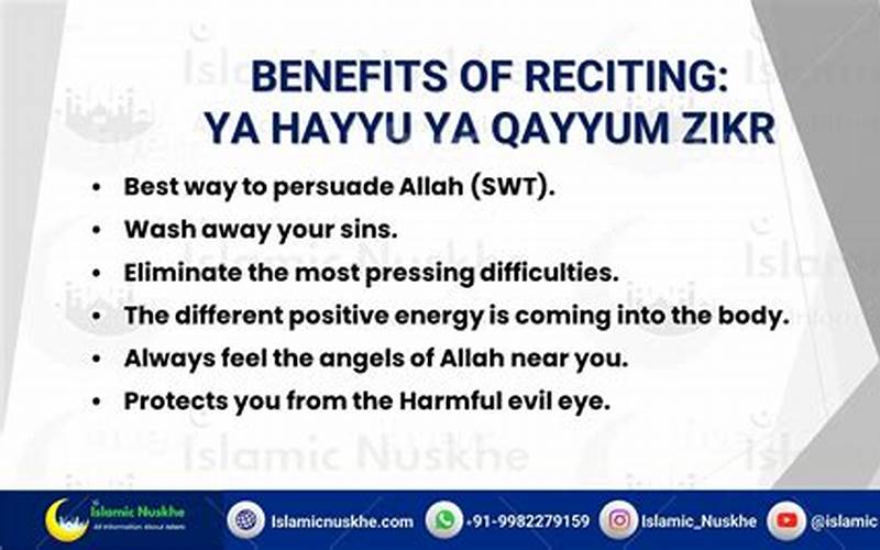 Benefits Of Reciting Ya Hayyu Ya Qayyum